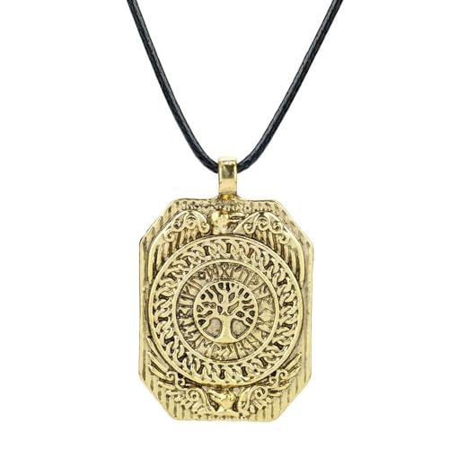 Halskette mit nordischem Anhänger, antikes Motiv, Unisex, Wikingerschmuck, Geschenk für Männer und Frauen von Jpltlvy