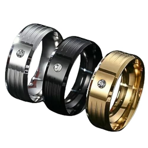 Herren-Ring aus Titanstahl, Zirkonia, modern, geometrisch, minimalistisch, stilvoll, für den täglichen Gebrauch, Geschenk-Set, 38 Herren-Ring aus Titanstahl, Zirkonia, modern, geometrisch, minimalistisch, stilvoll, für den täglichen Gebrauch, Geschenk-Set, 38 von Jpltlvy