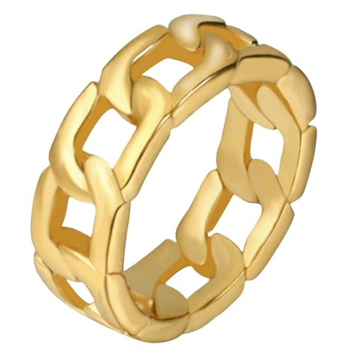 Herren-Ring aus Titanstahl, kubanische Kette, Street-Stil, Hip-Hop-Design, ineinandergreifende Glieder, Schmuck, urbane Mode, Alltagskleidung, Geschenk, 11 Herren-Ring aus Titanstahl, kubanische Kette, Street-Stil, Hip-Hop-Design, ineinandergreifende Glieder, Schmuck, urbane Mode, Alltagskleidung, Geschenk, 11 von Jpltlvy