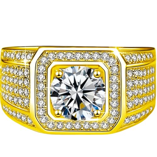 Herrenring mit Pavé-Zirkonia, künstlicher Sternbesatz, breites Band, auffälliger Schmuck für Geschäftsgeschenk, 33 cm Herrenring mit Pavé-Zirkonia, künstlicher Sternbesatz, breites Band, auffälliger Schmuck für Geschäftsgeschenk, 33 cm von Jpltlvy