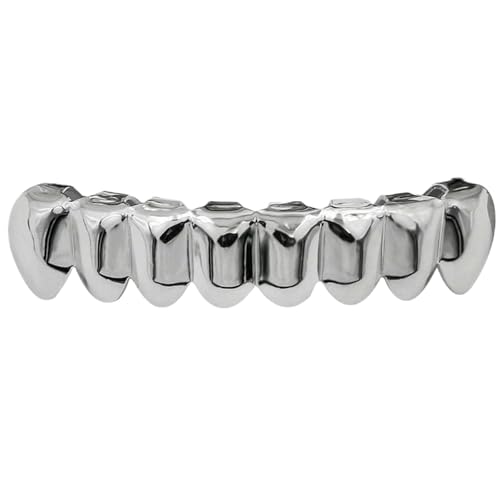 Jpltlvy 16 Stück Hip Hop Grillz Gold Spiegel Glatte Oberfläche Obere Untere Set für Bühne Festival Street Style Zubehör Geschenk von Jpltlvy