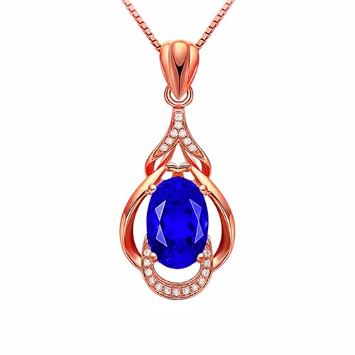 Jpltlvy 18K Gold Plated Colorful Gemstone Necklace Women's Elegant Teardrop Pendant Multicolor for Gifts von Jpltlvy