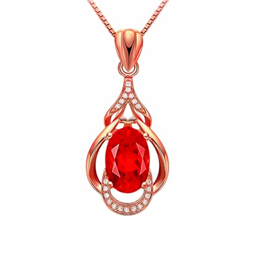Jpltlvy 18K Plated Colorful Gemstone Pendant Necklace for Women Minimalist Teardrop Design for Daily and Festive Wear von Jpltlvy