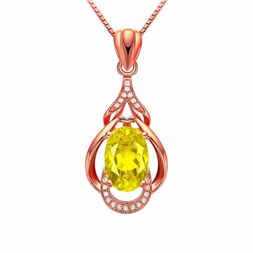 Jpltlvy 18K Plated Colorful Gemstone Pendant Necklace for Women Minimalist Teardrop Design for Daily and Festive Wear von Jpltlvy