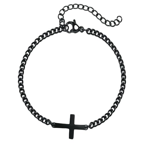 Jpltlvy Damen-Armband aus Edelstahl, schlichter Stil, Kreuz-Anhänger, tägliches Tragen, Geschenk von Jpltlvy