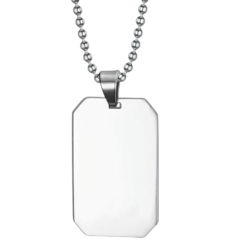 Jpltlvy Doppelseitige Edelstahl-Erkennungsmarke für Männer, militärisch inspirierte Anhänger-Halskette, geeignet für den täglichen Gebrauch und als Geschenk von Jpltlvy