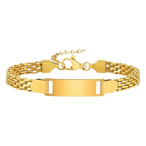 Jpltlvy Edelstahl-ID-Armband, einzigartiges Design für Damen im Alltag und im Urlaub von Jpltlvy