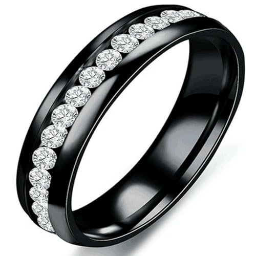 Jpltlvy Edelstahl-Titanringe mit einreihigem Kristalldesign für den täglichen Gebrauch, einzigartiges Paargeschenk für Sie und Ihn, 5 Jpltlvy Edelstahl-Titanringe mit einreihigem Kristalldesign für den täglichen Gebrauch, einzigartiges Paargeschenk für Sie und Ihn, 5 von Jpltlvy