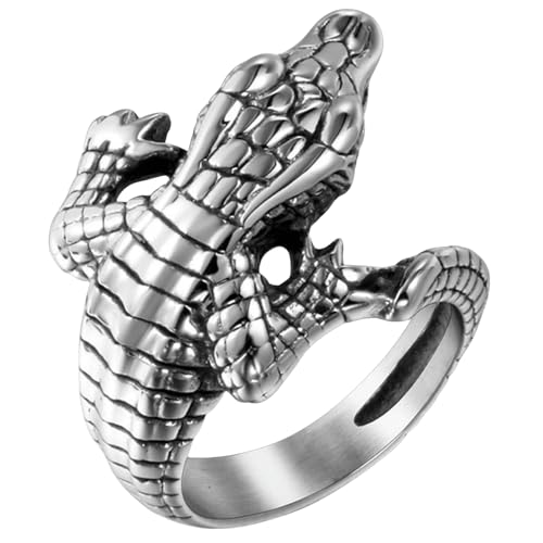 Jpltlvy Edelstahl Vintage Ring mit Krokodil-Design für Zeigefinger Männer Frauen Geschenk, 9 von Jpltlvy