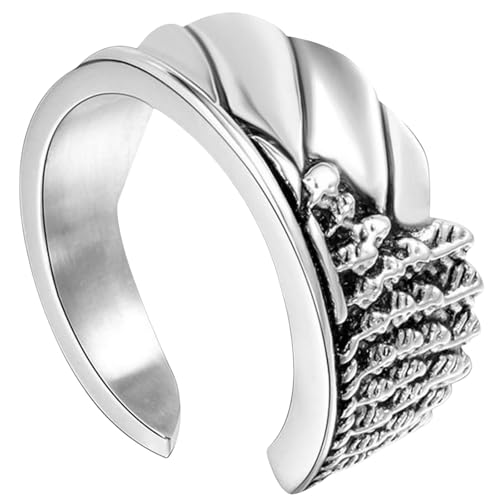 Jpltlvy Engelsflügel-Ring aus Titanstahl für Damen und Herren, einzigartiger Punk-Stil, geeignet zum Verschenken, 9 von Jpltlvy
