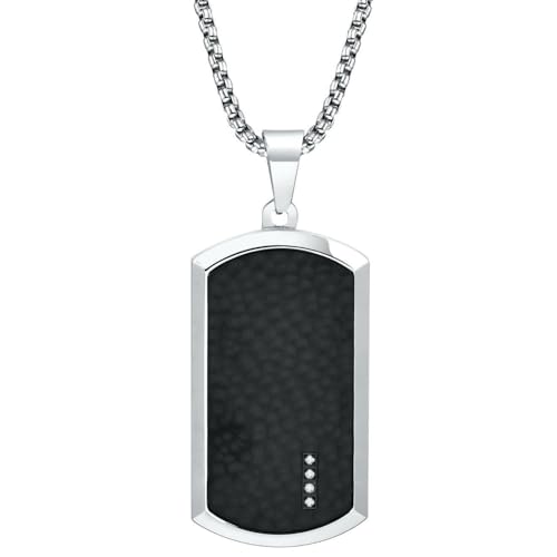 Jpltlvy Geometrischer Anhänger aus Edelstahl mit gehämmerter Textur für Herren, geeignet für den täglichen Gebrauch und als Geschenk, 60 cm von Jpltlvy