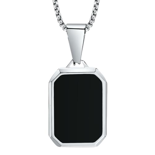 Jpltlvy Halskette mit Anhänger aus Edelstahl, geometrisch, rechteckig, türkis, Tigerauge, Lapislazuli, für Herren, Geschenk Jpltlvy Halskette mit Anhänger aus Edelstahl, geometrisch, rechteckig, türkis, Tigerauge, Lapislazuli, für Herren, Geschenk von Jpltlvy