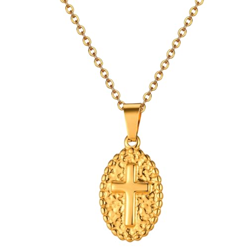 Jpltlvy Halskette mit Kreuz-Anhänger, Edelstahl, minimalistisches geometrisches Design für den täglichen Gebrauch, Geschenk für Sie von Jpltlvy