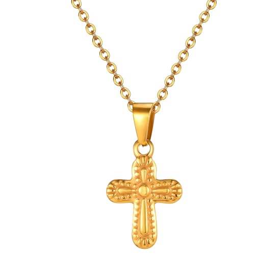 Jpltlvy Halskette mit Kreuz-Anhänger, Edelstahl, minimalistisches geometrisches Design für den täglichen Gebrauch, Geschenk für Sie von Jpltlvy