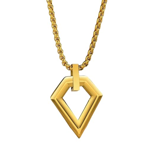 Jpltlvy Halskette mit geometrischem Anhänger aus Edelstahl für Herren, Multi-Shape-Design, zeitgenössisches urbanes Accessoire, Geschenk, 60 cm Jpltlvy Halskette mit geometrischem Anhänger aus Edelstahl für Herren, Multi-Shape-Design, zeitgenössisches urbanes Accessoire, Geschenk, 60 cm von Jpltlvy