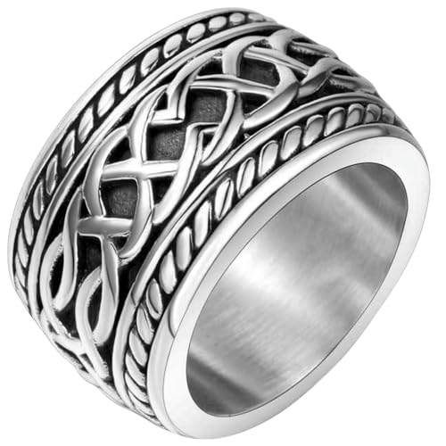 Jpltlvy Herren-Ring, Titanstahl, Vintage-Punk, Siegel-Stil, modisches Accessoire, Geschenk, 34 von Jpltlvy