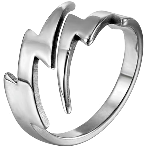 Jpltlvy Lightning-Ring aus Edelstahl, einzigartiges Design, modisches Geschenk, 32 von Jpltlvy