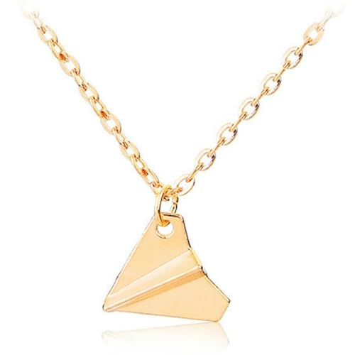 Jpltlvy Papierflugzeug-Halskette, minimalistisches Design, modernes Herren-Schlüsselbeinkette, modisches Accessoire, Geschenk für Ihn von Jpltlvy