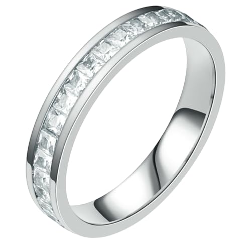 Jpltlvy Passende Ringe aus Titanstahl, Kristall-Akzente, zartes Design, trendiges Geschenk für Paare, 9 von Jpltlvy