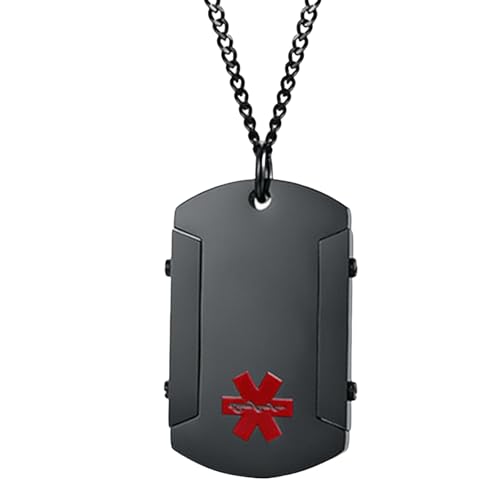 Jpltlvy Rechteckige Halskette aus Edelstahl für Herren, akademischer Stil, geeignet für den täglichen Gebrauch und als Geschenk, 60 cm von Jpltlvy