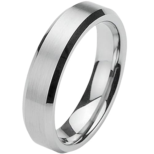 Jpltlvy Ring aus Titanstahl, matt, schlichtes Design, klassisches Geschenk für Herren, 36 Jpltlvy Ring aus Titanstahl, matt, schlichtes Design, klassisches Geschenk für Herren, 36 von Jpltlvy