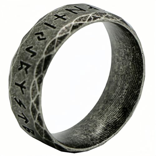 Jpltlvy Runenring für Herren, Titanstahl, Vintage-Stil, nordisches Wikinger-Design, Geschenk für Ihn, 34 Jpltlvy Runenring für Herren, Titanstahl, Vintage-Stil, nordisches Wikinger-Design, Geschenk für Ihn, 34 von Jpltlvy