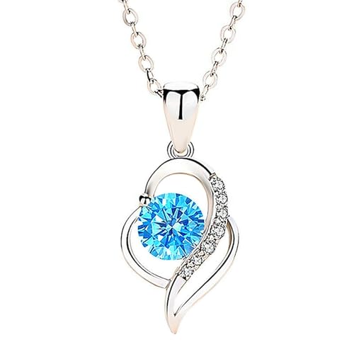 Jpltlvy Silver Heart Pendant Necklace Women Fashion Collarbone Chain Cubic Zirconia Gift for Women Jpltlvy Silver Heart Pendant Necklace Women Fashion Collarbone Chain Cubic Zirconia Gift for Women von Jpltlvy