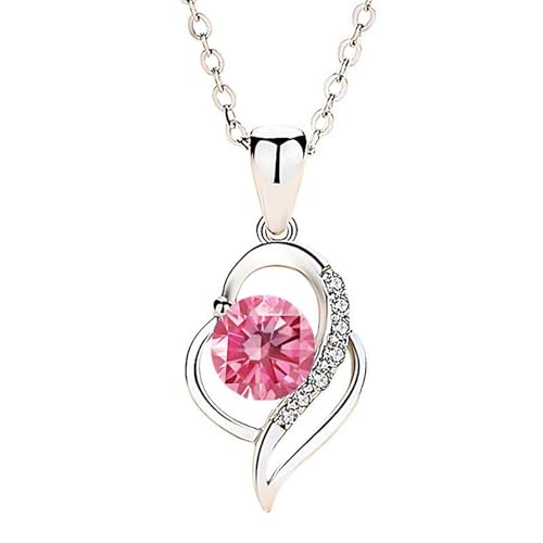 Jpltlvy Silver Heart Pendant Necklace Women Fashion Collarbone Chain Cubic Zirconia Gift for Women Jpltlvy Silver Heart Pendant Necklace Women Fashion Collarbone Chain Cubic Zirconia Gift for Women von Jpltlvy