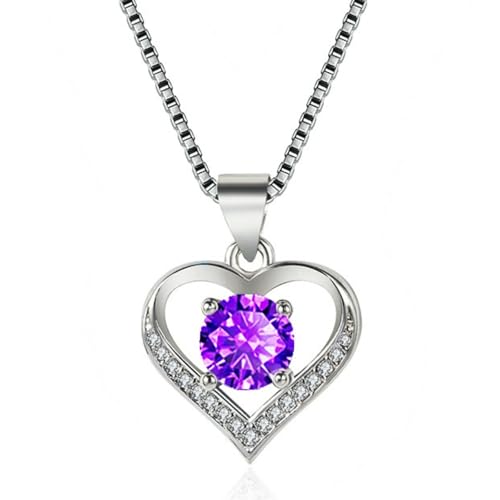 Jpltlvy Silver Heart Pendant Necklace with Cubic Zirconia Delicate Symbol for Women Present von Jpltlvy