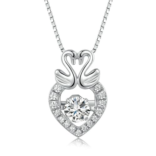 Jpltlvy Silver Two Swans Pendant Necklace Intertwined Design Symbolic Love Token Gift Romantic Delicate Chain for Her Jpltlvy Silver Two Swans Pendant Necklace Intertwined Design Symbolic Love Token Gift Romantic Delicate Chain for Her von Jpltlvy
