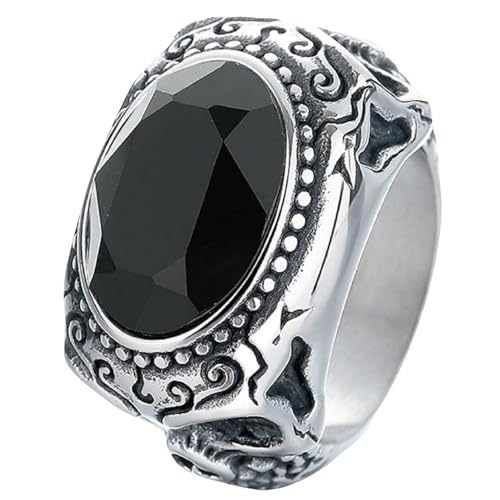 Jpltlvy Titan-Stahl-Edelsteinring, Vintage-Stil, einzigartiges Design, Herren-Geschenk, 11 von Jpltlvy