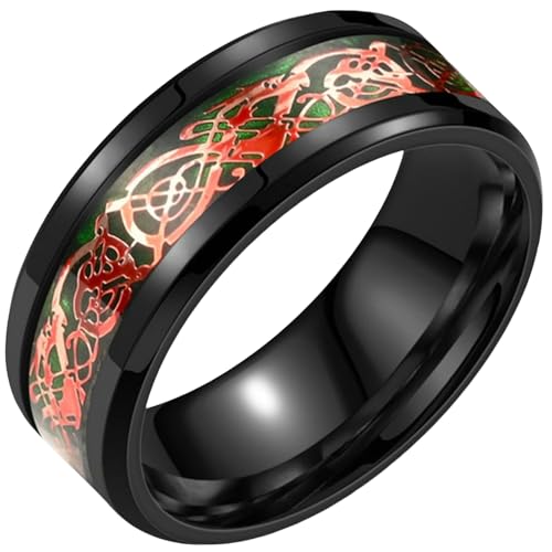 Jpltlvy Trendiger Titan-Stahl-Herrenring mit Drachen-Design als stilvolles Accessoire, passendes Geschenk für Ihn, 33 cm Jpltlvy Trendiger Titan-Stahl-Herrenring mit Drachen-Design als stilvolles Accessoire, passendes Geschenk für Ihn, 33 cm von Jpltlvy