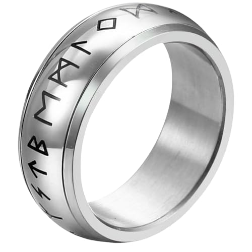 Jpltlvy Urbaner Ring aus Titanstahl für Freizeitkleidung mit Buchstabensymbol-Design, geeignet als Geschenk für Männer, 11 von Jpltlvy