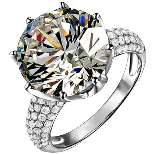 Jpltlvy Verlobungsring mit kubischem Zirkonia, Pavé-Fassung, funkelnd, Verlobungsring für Damen, Brautgeschenk, 9 von Jpltlvy