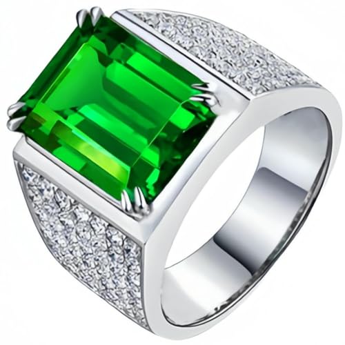 Jpltlvy Verstellbarer Herren-Ring mit grünem Stein und Krappenfassung, kühles Ton, Metallband, handwerkliches Accessoire für symbolisches Tragen, 11 Jpltlvy Verstellbarer Herren-Ring mit grünem Stein und Krappenfassung, kühles Ton, Metallband, handwerkliches Accessoire für symbolisches Tragen, 11 von Jpltlvy