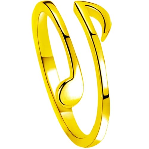 Jpltlvy Verstellbarer Ring für Damen, Melodiemotiv, kühles Ton, Metallband, sentimentales Design, Accessoire für besondere Momente, Einstellbar von Jpltlvy