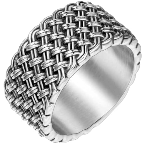 Jpltlvy Vintage-Ring aus Titanstahl für Herren, Punk-Stil, geeignet zum Verschenken, 7 von Jpltlvy