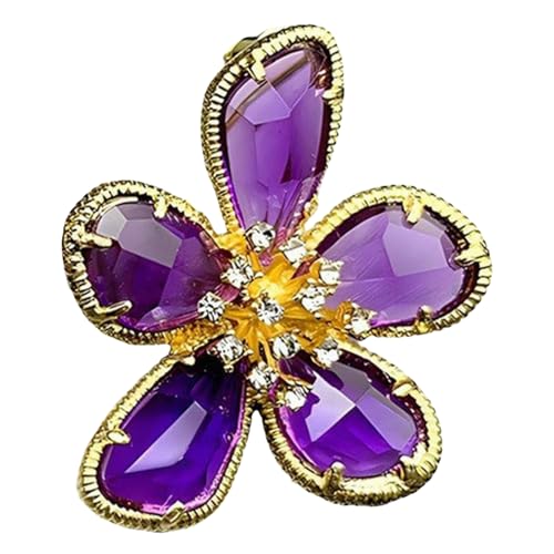 Kristallbrosche mit Blumenmotiv für Damen, luxuriös, modern, elegant, Mantel, Anstecknadel, Accessoire, exquisites Design, Geschenk, Brosche von Jpltlvy