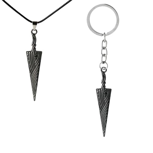 Linearer konischer Anhänger, Halskette, Schlüsselanhänger, Gothic-Schmuck, Doppelfunktions-Design für Damen und Herren, minimalistisches Accessoire von Jpltlvy