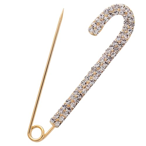 Minimalistische Strass-Kragennadel für Damen, große Anti-Spalt-Brosche, Pullover, Cardigan, Verzierung, modisch, Mantelclip, Geschenk, Brosche von Jpltlvy