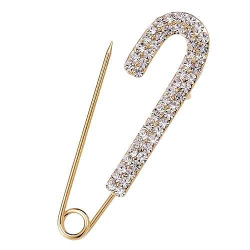 Minimalistische Strass-Kragennadel für Damen, große Anti-Spalt-Brosche, Pullover, Cardigan, Verzierung, modisch, Mantelclip, Geschenk, Brosche von Jpltlvy