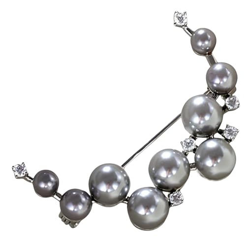 Perle Halbmond Brosche Elegant Damen Luxus Pin Minimalistisch Einzigartiges Design Bankett Büro Tägliches Accessoire Geschenk, Brosche von Jpltlvy