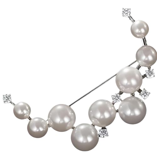 Perle Halbmond Brosche Elegant Damen Luxus Pin Minimalistisch Einzigartiges Design Bankett Büro Tägliches Accessoire Geschenk, Brosche von Jpltlvy