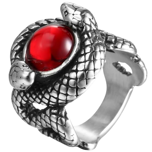 Ring aus Titanstahl, Vintage-Stil, mit zwei Schlangen, edler Palast-Stil, Gothic-Schmuck, mutiges Geschenk, 9 Ring aus Titanstahl, Vintage-Stil, mit zwei Schlangen, edler Palast-Stil, Gothic-Schmuck, mutiges Geschenk, 9 von Jpltlvy