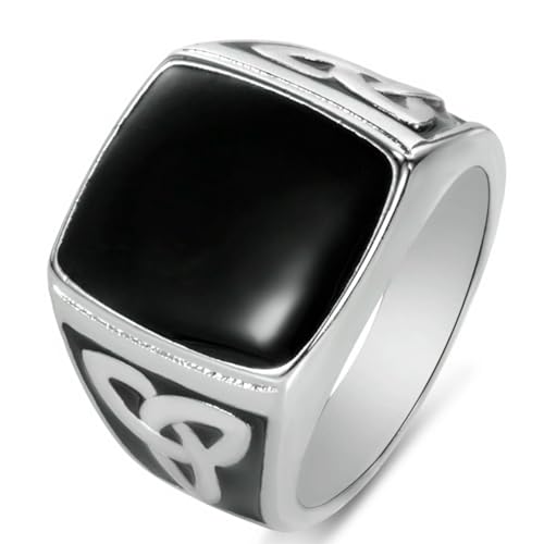 Schwarzer Ring aus Kunstharz, keltisches Knoten-Design, Wikinger-inspiriert, für den täglichen Gebrauch, Geschenkidee, 9 Schwarzer Ring aus Kunstharz, keltisches Knoten-Design, Wikinger-inspiriert, für den täglichen Gebrauch, Geschenkidee, 9 von Jpltlvy