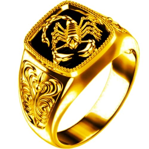 Skorpion Herren-Ring, 3D-Epoxidharz, Gothic, Tribal-Schnitzerei, Schmuck als Geschenk, Gothic-Zubehör, 9 Skorpion Herren-Ring, 3D-Epoxidharz, Gothic, Tribal-Schnitzerei, Schmuck als Geschenk, Gothic-Zubehör, 9 von Jpltlvy