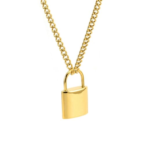 Stainless Steel Hip Hop Padlock Necklace for Men Trendy Viral Lock Pendant Chain Streetwear Jewelry Gift for Boyfriend Stainless Steel Hip Hop Padlock Necklace for Men Trendy Viral Lock Pendant Chain Streetwear Jewelry Gift for Boyfriend von Jpltlvy