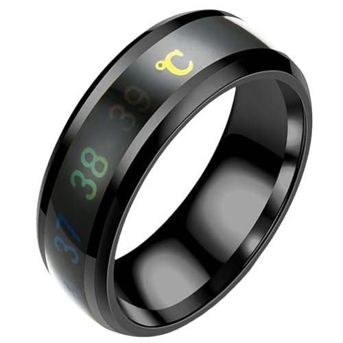 Thermochromer Paarring aus Edelstahl, temperaturempfindlich, Titanschmuck, modern, minimalistisch, für den täglichen Gebrauch, zierliches Geschenk, 7 Thermochromer Paarring aus Edelstahl, temperaturempfindlich, Titanschmuck, modern, minimalistisch, für den täglichen Gebrauch, zierliches Geschenk, 7 von Jpltlvy