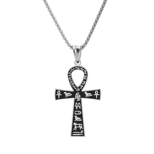 Titan-Stahl Ankh Cross Necklace Ancient Egyptian Symbol Anhänger Unique Mysterious Jewelry for Men Gift Titan-Stahl Ankh Cross Necklace Ancient Egyptian Symbol Anhänger Unique Mysterious Jewelry for Men Gift von Jpltlvy