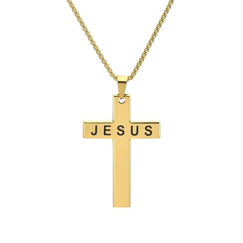 Titan-Stahl Glow in The Dark Cross Pendant Necklace for Men Unisex Gothic Vintage Jewelry Gift Titan-Stahl Glow in The Dark Cross Pendant Necklace for Men Unisex Gothic Vintage Jewelry Gift von Jpltlvy